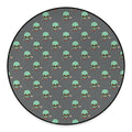 Cute Alien With Bow Tie Print Round Floor Mat