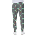Cute Alien With Bow Tie Print Scuba Joggers