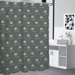 Cute Alien With Bow Tie Print Shower Curtain