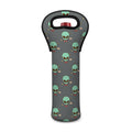 Cute Alien With Bow Tie Print Single Neoprene Wine Tote