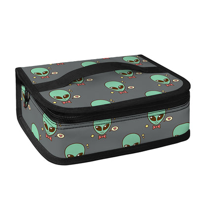 Cute Alien With Bow Tie Print Small Lunch Bag