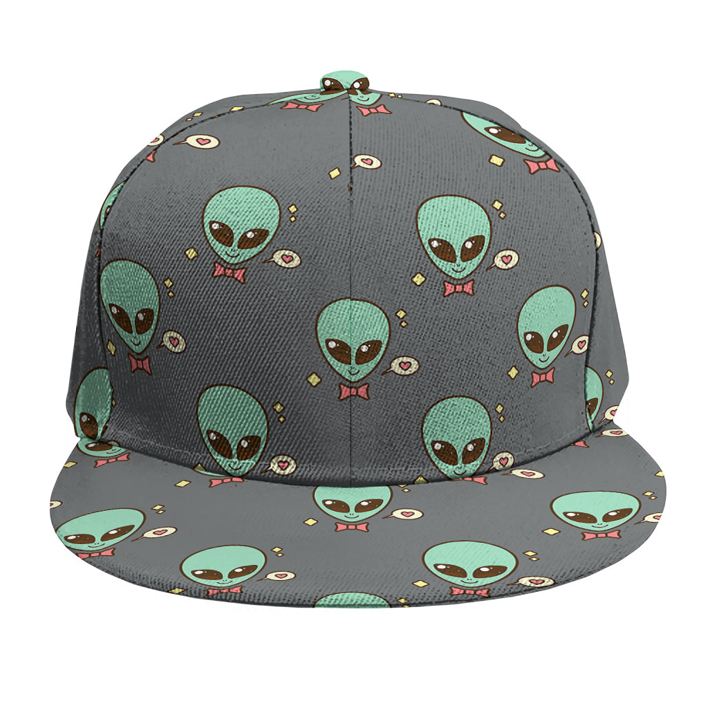 Cute Alien With Bow Tie Print Snapback Cap