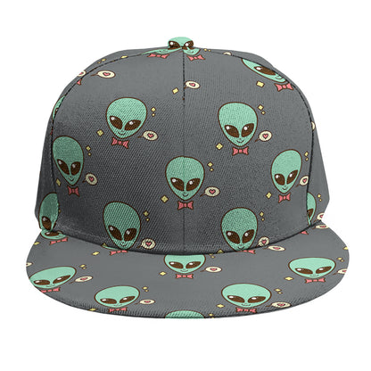 Cute Alien With Bow Tie Print Snapback Cap