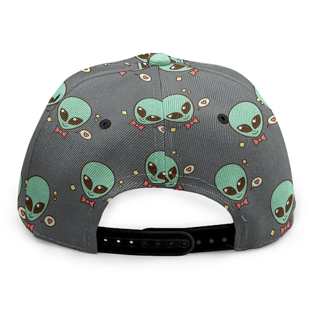 Cute Alien With Bow Tie Print Snapback Cap