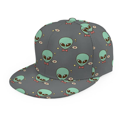 Cute Alien With Bow Tie Print Snapback Cap