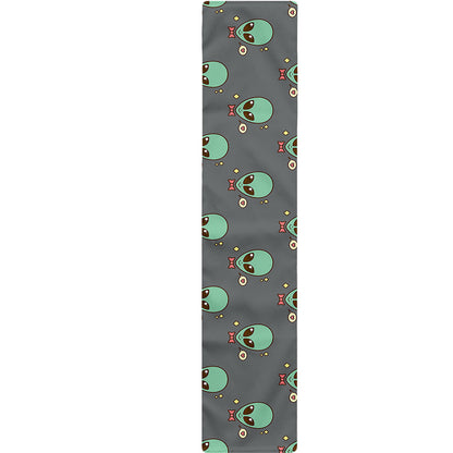 Cute Alien With Bow Tie Print Table Runner