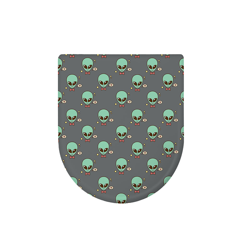 Cute Alien With Bow Tie Print Toilet Lid Cover