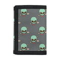 Cute Alien With Bow Tie Print Trifold Wallet
