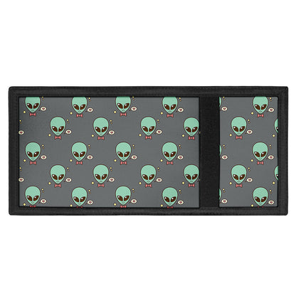 Cute Alien With Bow Tie Print Trifold Wallet