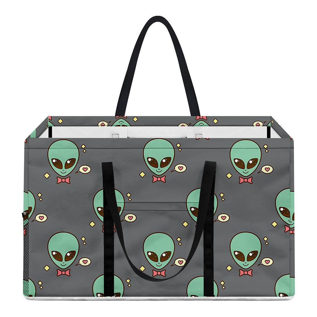 Cute Alien With Bow Tie Print Utility Tote Bag