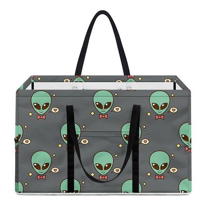 Cute Alien With Bow Tie Print Utility Tote Bag
