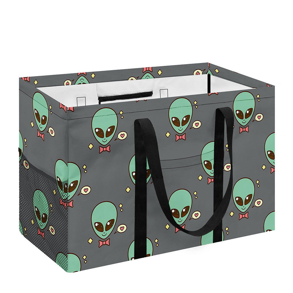Cute Alien With Bow Tie Print Utility Tote Bag