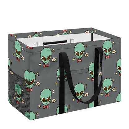 Cute Alien With Bow Tie Print Utility Tote Bag