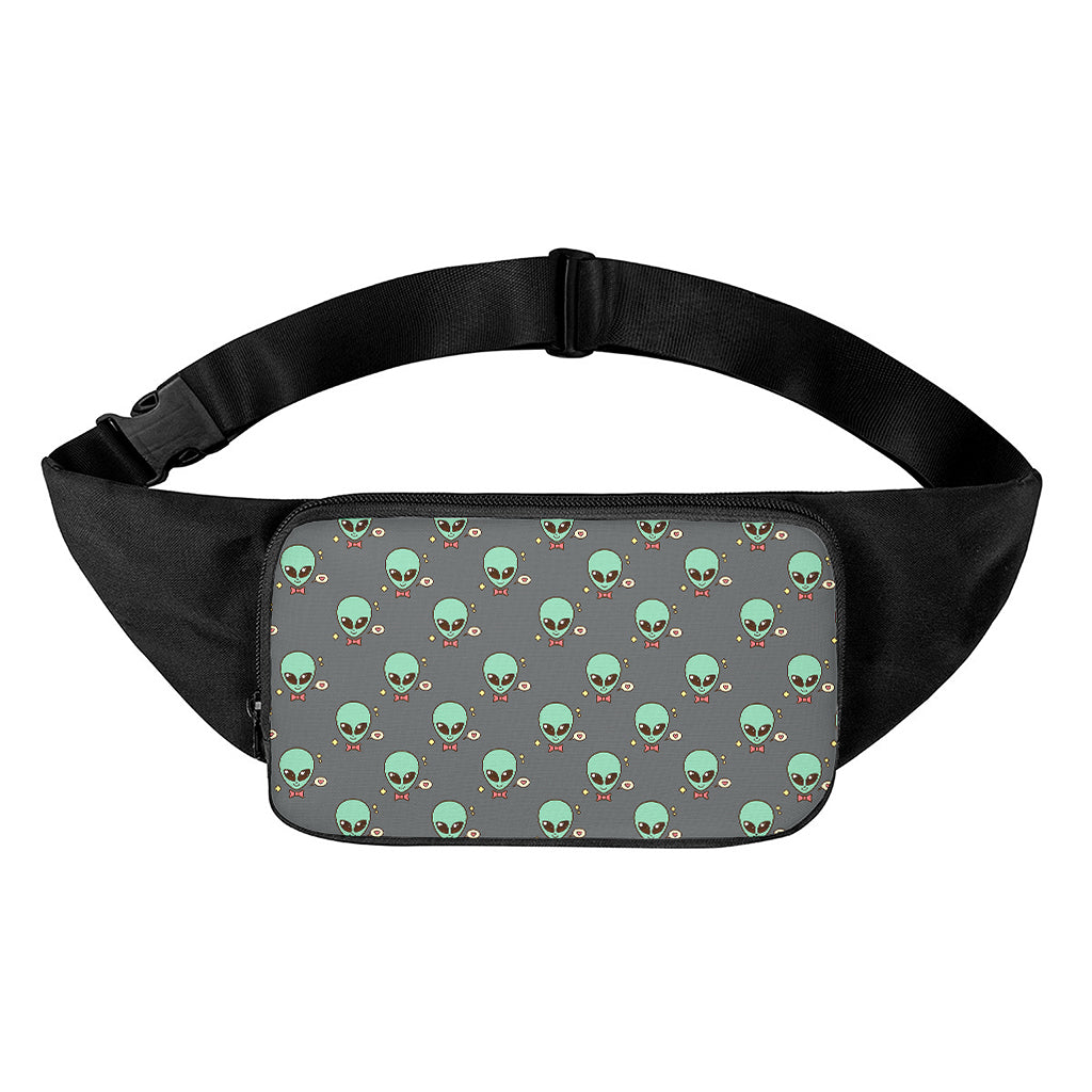 Cute Alien With Bow Tie Print Waist Bag