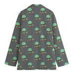 Cute Alien With Bow Tie Print Women's Blazer