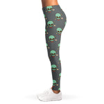 Cute Alien With Bow Tie Print Women's Leggings