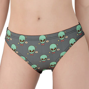 Cute Alien With Bow Tie Print Women's Panties