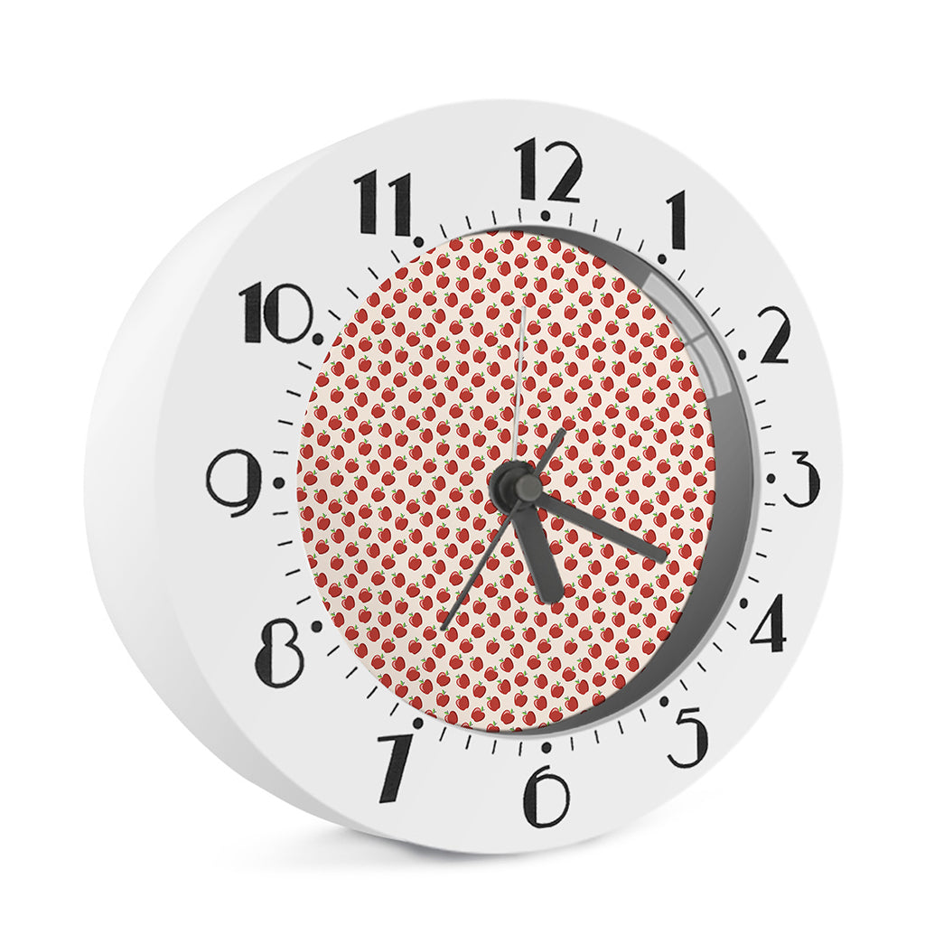 Cute Apple Pattern Print Alarm Clock