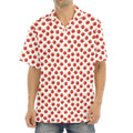 Cute Apple Pattern Print Aloha Shirt