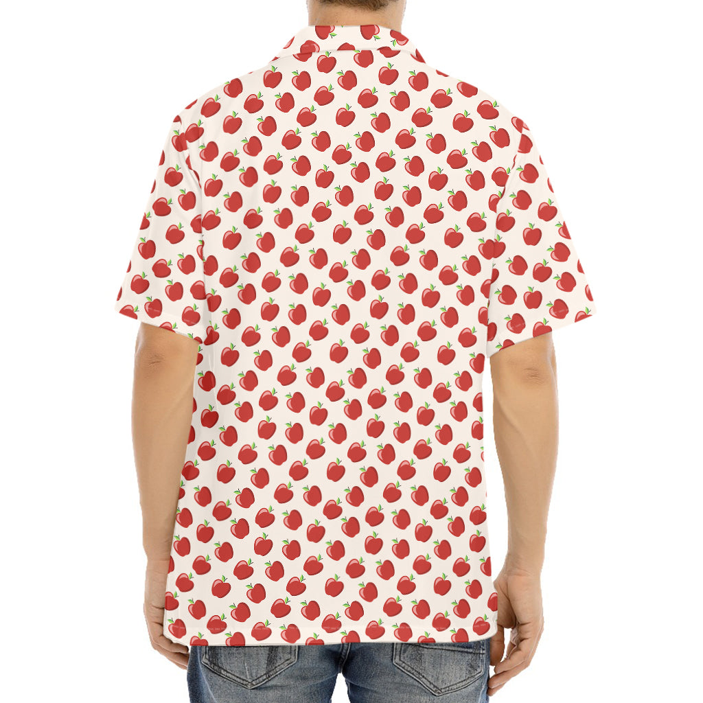 Cute Apple Pattern Print Aloha Shirt