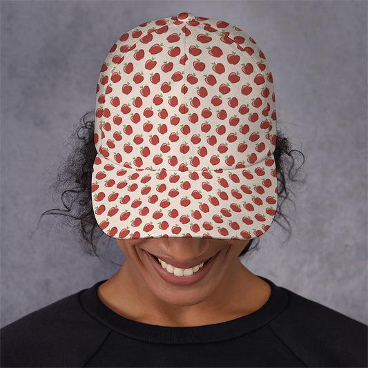 Cute Apple Pattern Print Baseball Cap