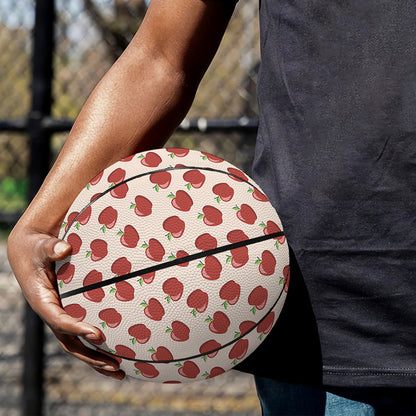 Cute Apple Pattern Print Basketball