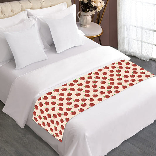 Cute Apple Pattern Print Bed Runner