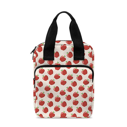 Cute Apple Pattern Print Bible Tote Bag