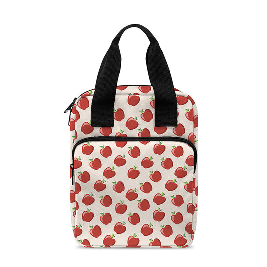 Cute Apple Pattern Print Bible Tote Bag
