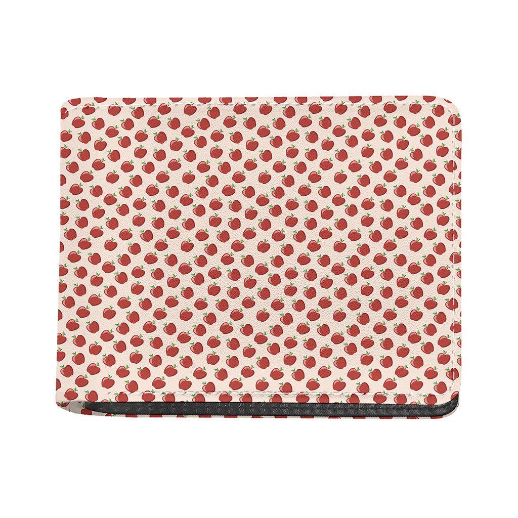 Cute Apple Pattern Print Bifold Wallet