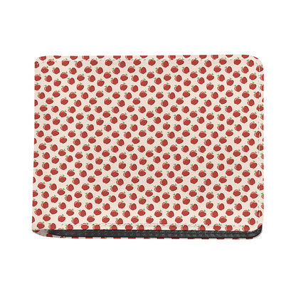 Cute Apple Pattern Print Bifold Wallet