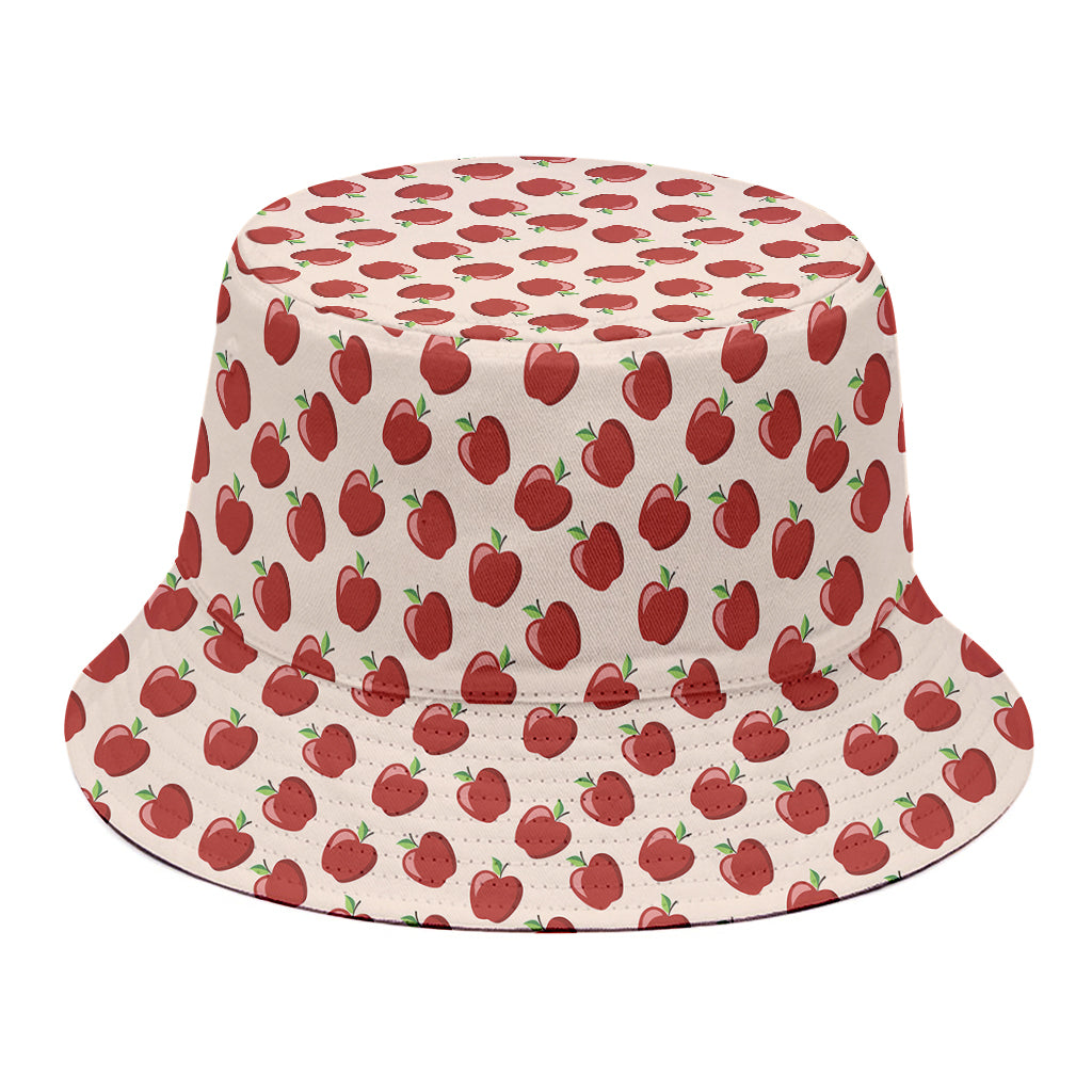 Cute Apple Pattern Print Bucket Hat