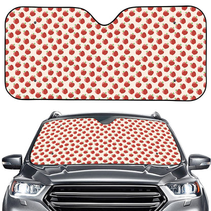 Cute Apple Pattern Print Car Windshield Sun Shade