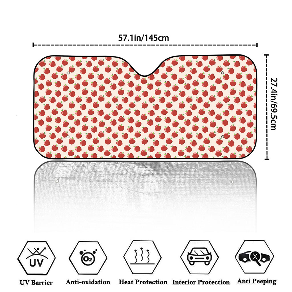 Cute Apple Pattern Print Car Windshield Sun Shade