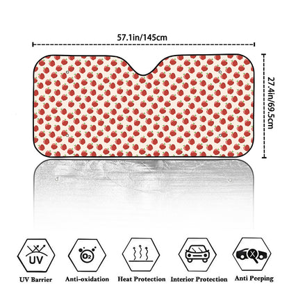Cute Apple Pattern Print Car Windshield Sun Shade