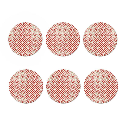 Cute Apple Pattern Print Coaster Set