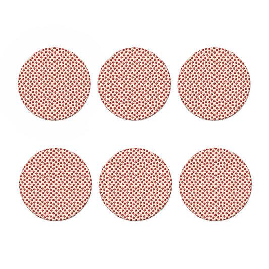 Cute Apple Pattern Print Coaster Set