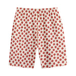 Cute Apple Pattern Print Cotton Shorts