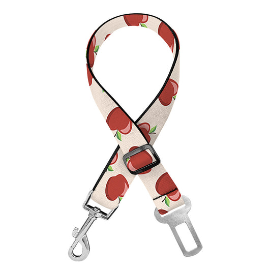 Cute Apple Pattern Print Dog Seat Belt