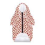 Cute Apple Pattern Print Dog Zip Up Hoodie
