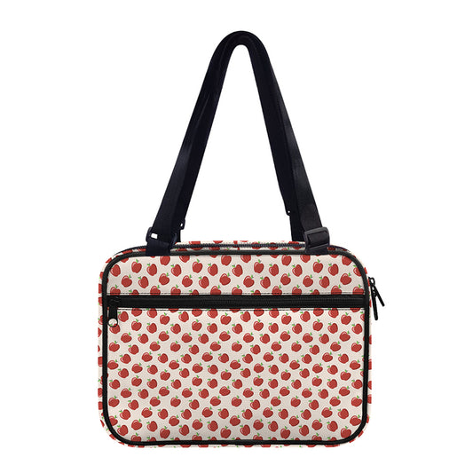 Cute Apple Pattern Print Double Strap Bible Bag