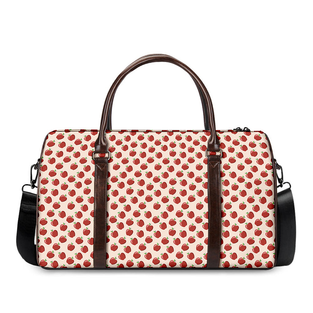 Cute Apple Pattern Print Duffle Bag