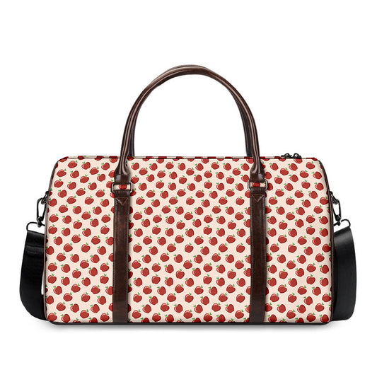 Cute Apple Pattern Print Duffle Bag
