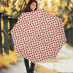 Cute Apple Pattern Print Foldable Umbrella