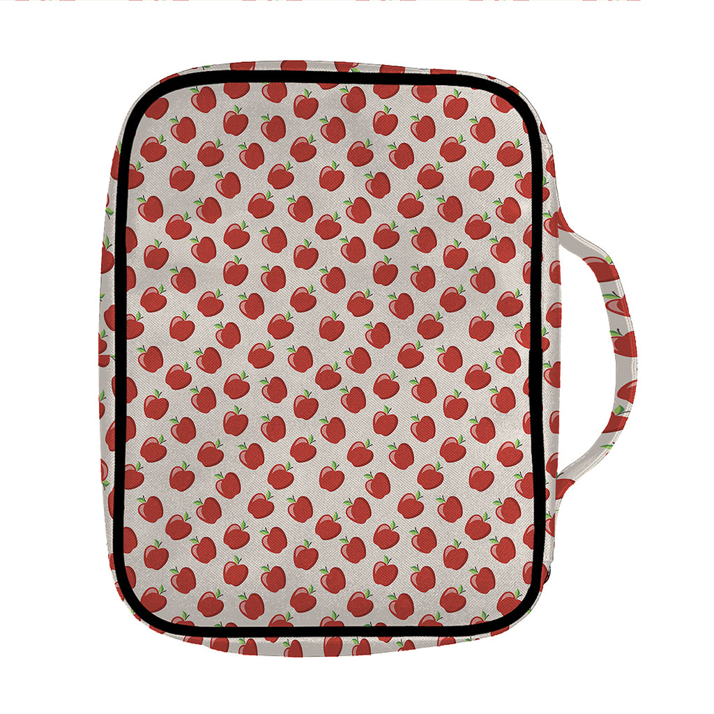 Cute Apple Pattern Print Front Pocket Bible Bag