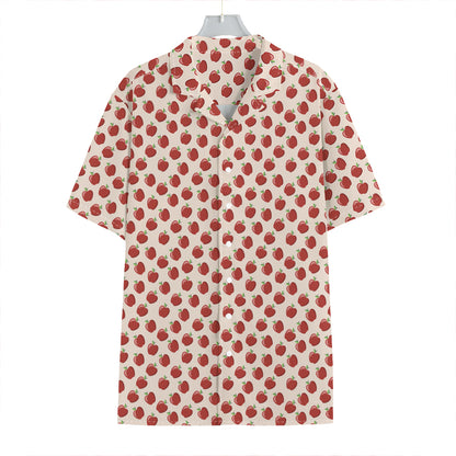Cute Apple Pattern Print Hawaiian Shirt