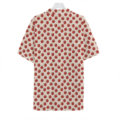 Cute Apple Pattern Print Hawaiian Shirt