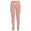 Cute Apple Pattern Print High-Waisted Pocket Leggings