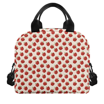 Cute Apple Pattern Print Insulated Lunch Bag