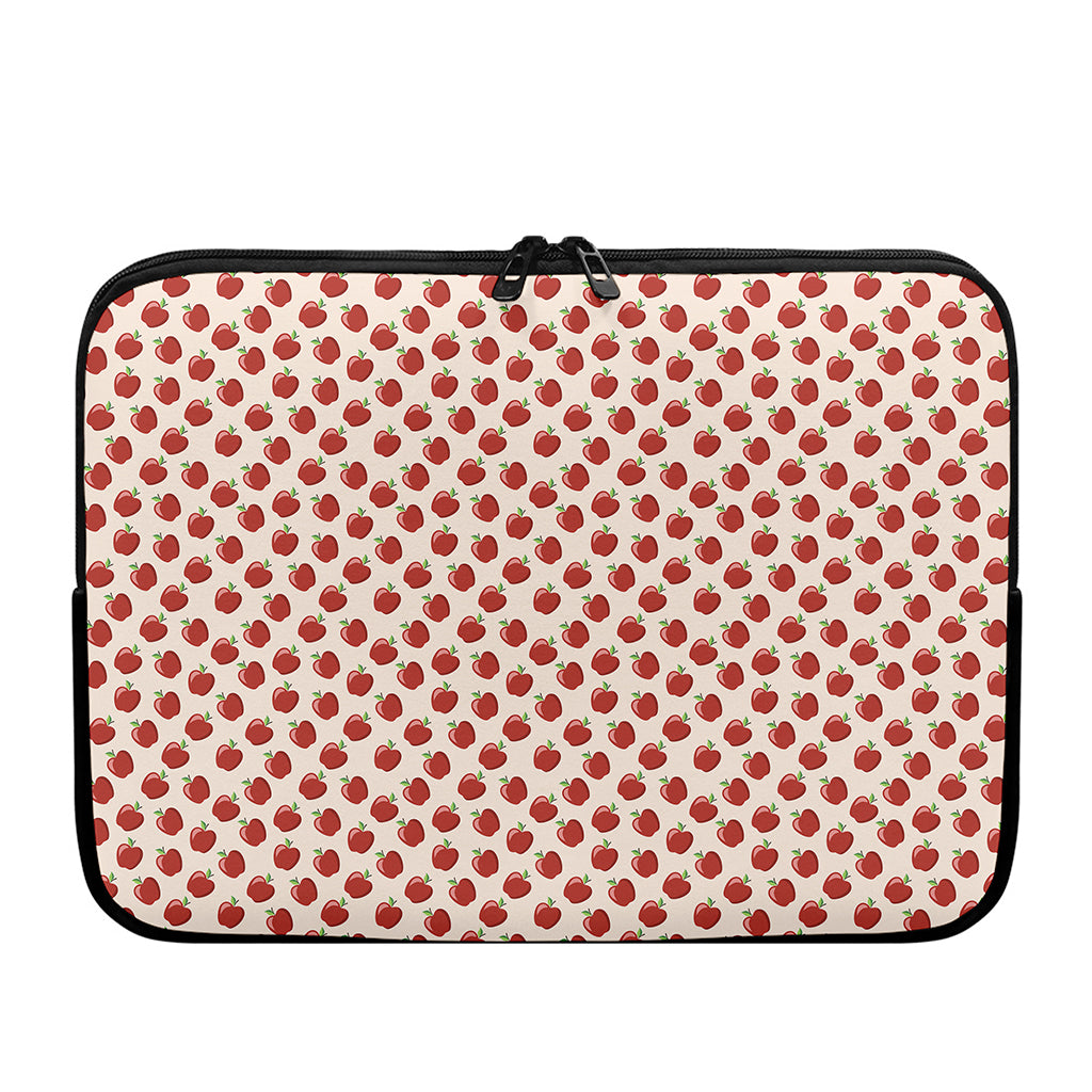 Cute Apple Pattern Print Laptop Sleeve